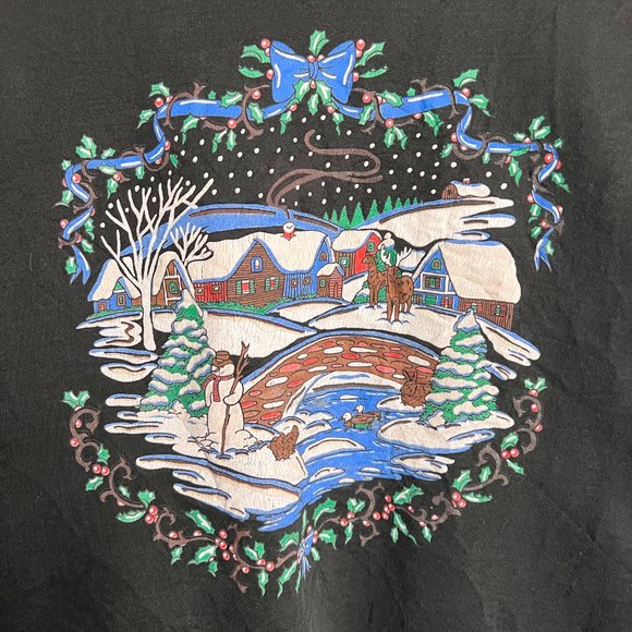 HP 🎉 Vintage Black Christmas Sweatshirt - Picture 5 of 8